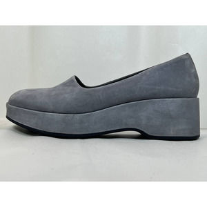 Camper  Sisea Leather Platform Loafer Slip On - Gray - Women size 40 / US 10